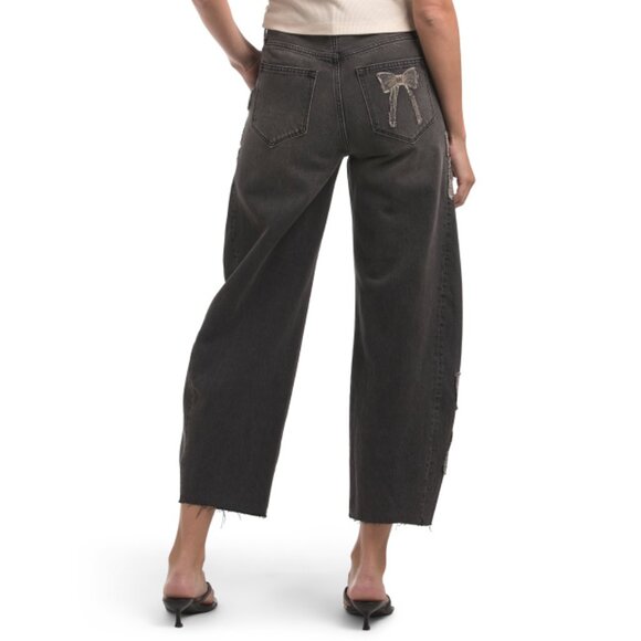 DRIFTWOOD JEANS Washed Black Bow What Fun Parker Jeans - Picture 2 of 2